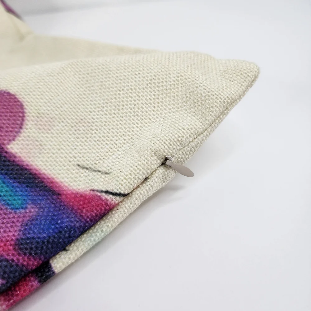 ***Only 1 Left***Double Sided Throw Pillow Cover. Water Color French Bulldog. - Picture 4 of 6